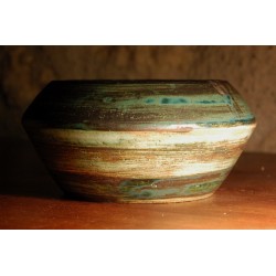 objet déco: pot pourri en céramique décoré à la main; poterie de fabrication artisanale francaise.